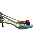 Gucci Unia Cherry Kittenheels mit Bamboo Absatz
