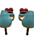 Gucci Unia Cherry Kittenheels mit Bamboo Absatz