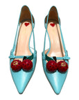 Gucci Unia Cherry Kittenheels mit Bamboo Absatz