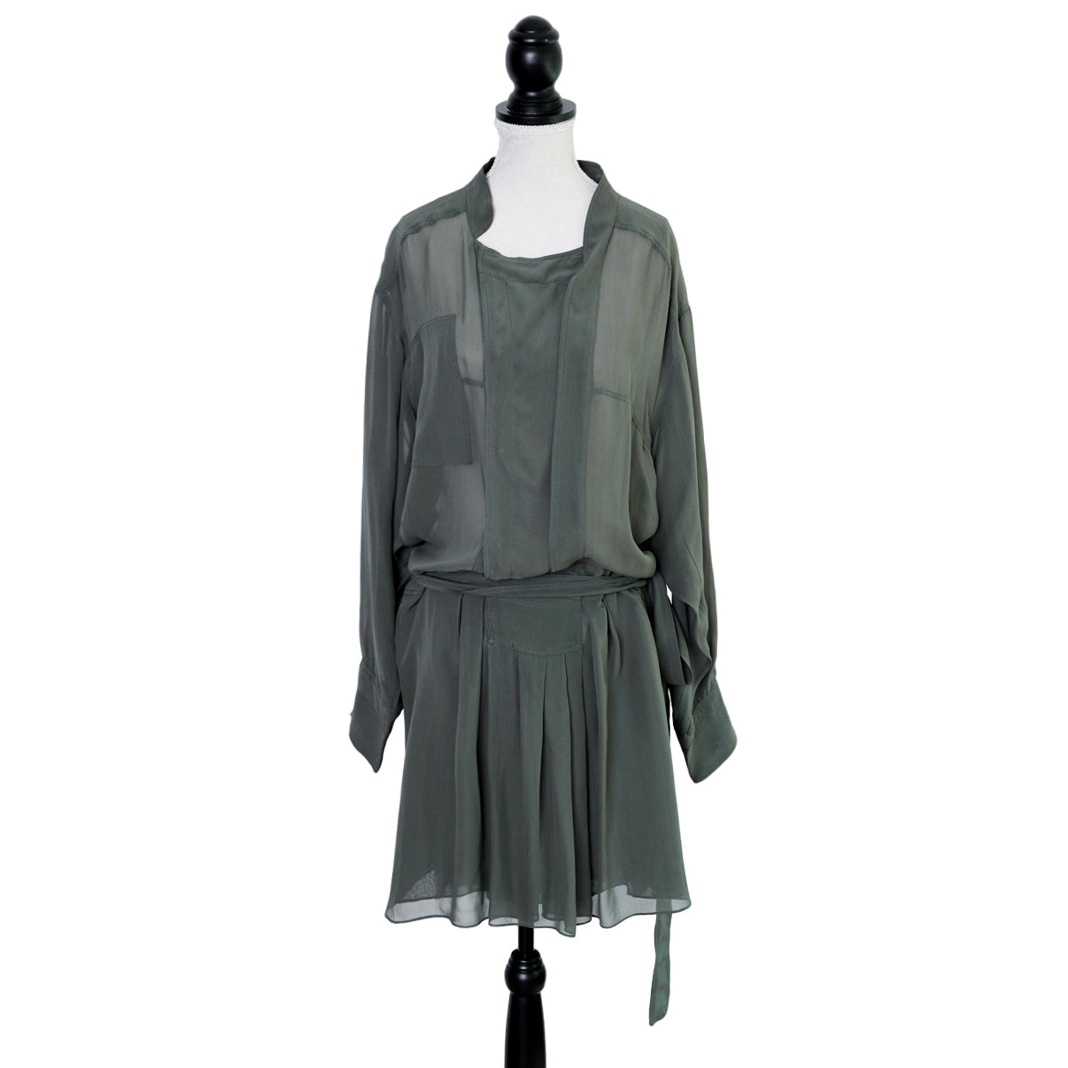 Isabel Marant Semi-transparent shirt-style silk dress Style Definery Isabel Marant Semi-transparent shirt-style silk dress Style Definery
