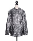 Krizia Unusual vintage jacket made of silver brocade in cape style