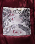 Krizia Unusual vintage jacket made of silver brocade in cape style