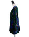 Krizia Unusual and elaborately embossed vintage blazer made of velvet