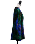 Krizia Unusual and elaborately embossed vintage blazer made of velvet