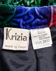 Krizia Unusual and elaborately embossed vintage blazer made of velvet