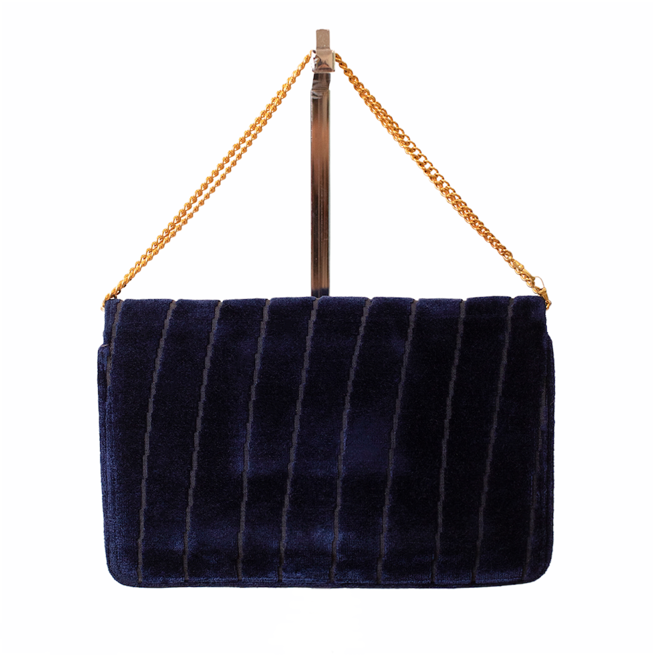 Navy and gold bag sale