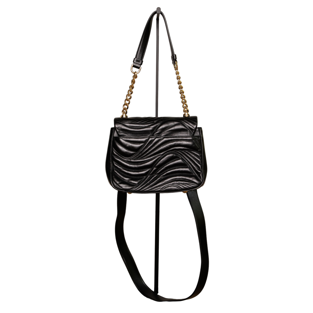 Black quilted shoulder bag shop