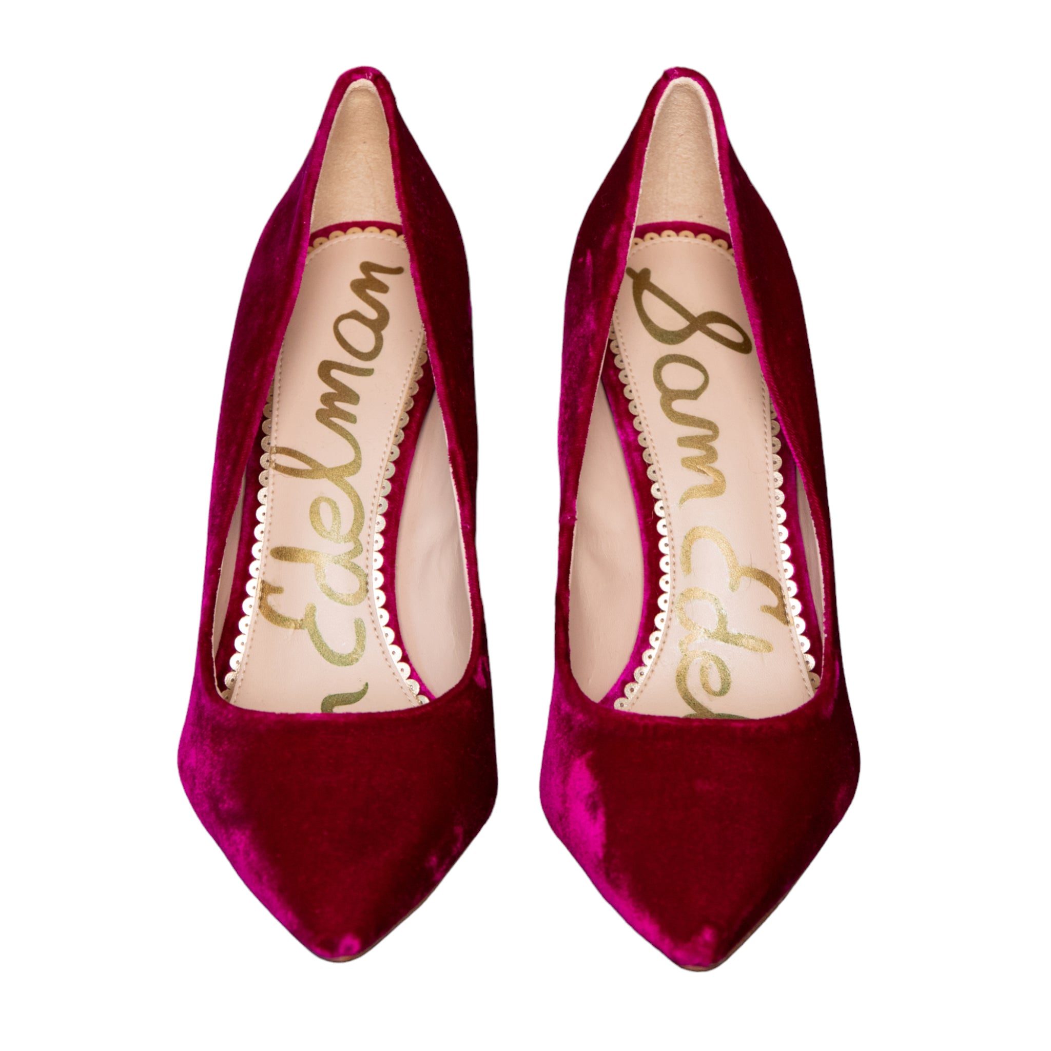 Block Heels Samt Heels Sam Edelman Purple Velvet Pumps – Style