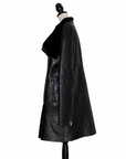 Anne Vest Wide-cut lambskin coat with zip