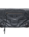Balenciaga Gray City Clutch Bag