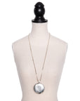 Celine Phoebe Philo Silberne Halskette mit großem runden Anhänger