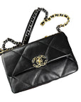 Chanel 19 Flap Bag in black lambskin