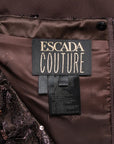 Escada Couture Vintage Abendrobe mit Pailetten und Spitze
