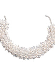 Lua Aufwändiges Collier aus weißen und transparenten Perlen
