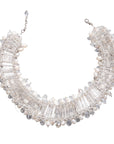 Lua Aufwändiges Collier aus weißen und transparenten Perlen