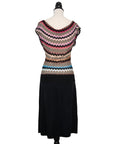Missoni Elegantes Etuikleid mit semitransparentem Top