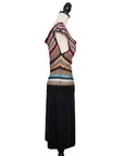 Missoni Elegantes Etuikleid mit semitransparentem Top