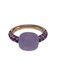 Pomellato Nudo Ring aus 18kt Roségold mit Amethyst und Jade