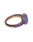 Pomellato Nudo Ring aus 18kt Roségold mit Amethyst und Jade