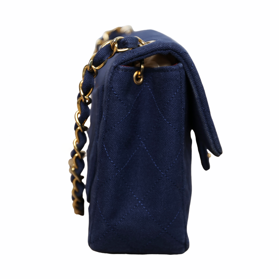 Chanel Vintage Mini Flapbag aus Stoff