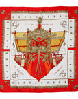 Hermès silk scarf "Vue Du Carosse de La Galere La Réale"