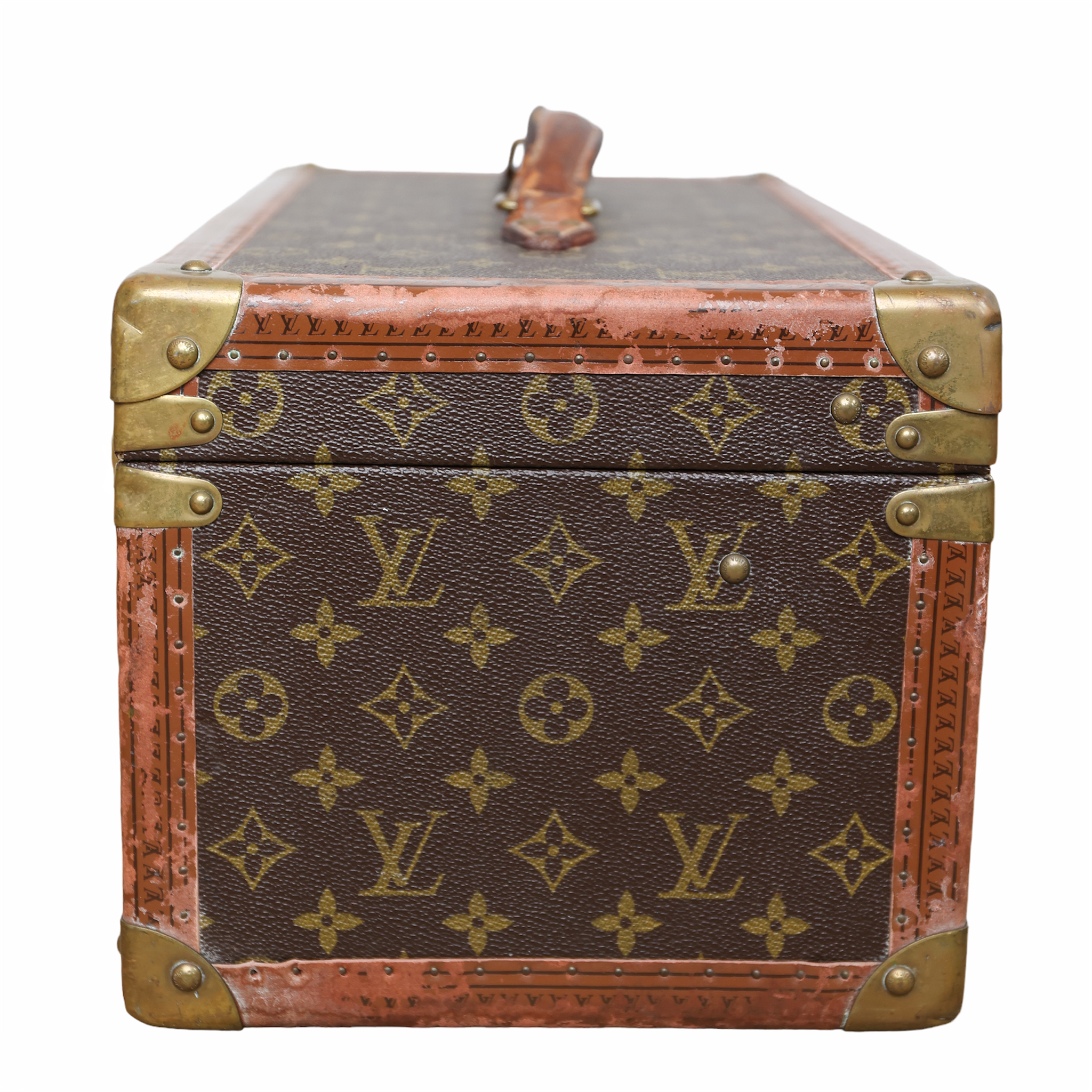 Louis Vuitton vintage beauty case with HK initials