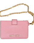 Miu Miu Kartenetui mit goldener Kette