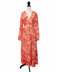 Rixo Mididress aus Seide mit hohen Seitenschlitzen