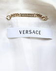 Versace Taillierter Blazer mit Reißverschluss und rundem Kragen