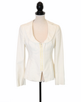 Versace Taillierter Blazer mit Reißverschluss und rundem Kragen