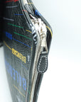 Balenciaga Bazar Printed Logo Pattern Clutch Bag