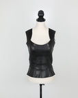 Jitrois leather bustier in a signature look