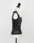 Jitrois leather bustier in a signature look
