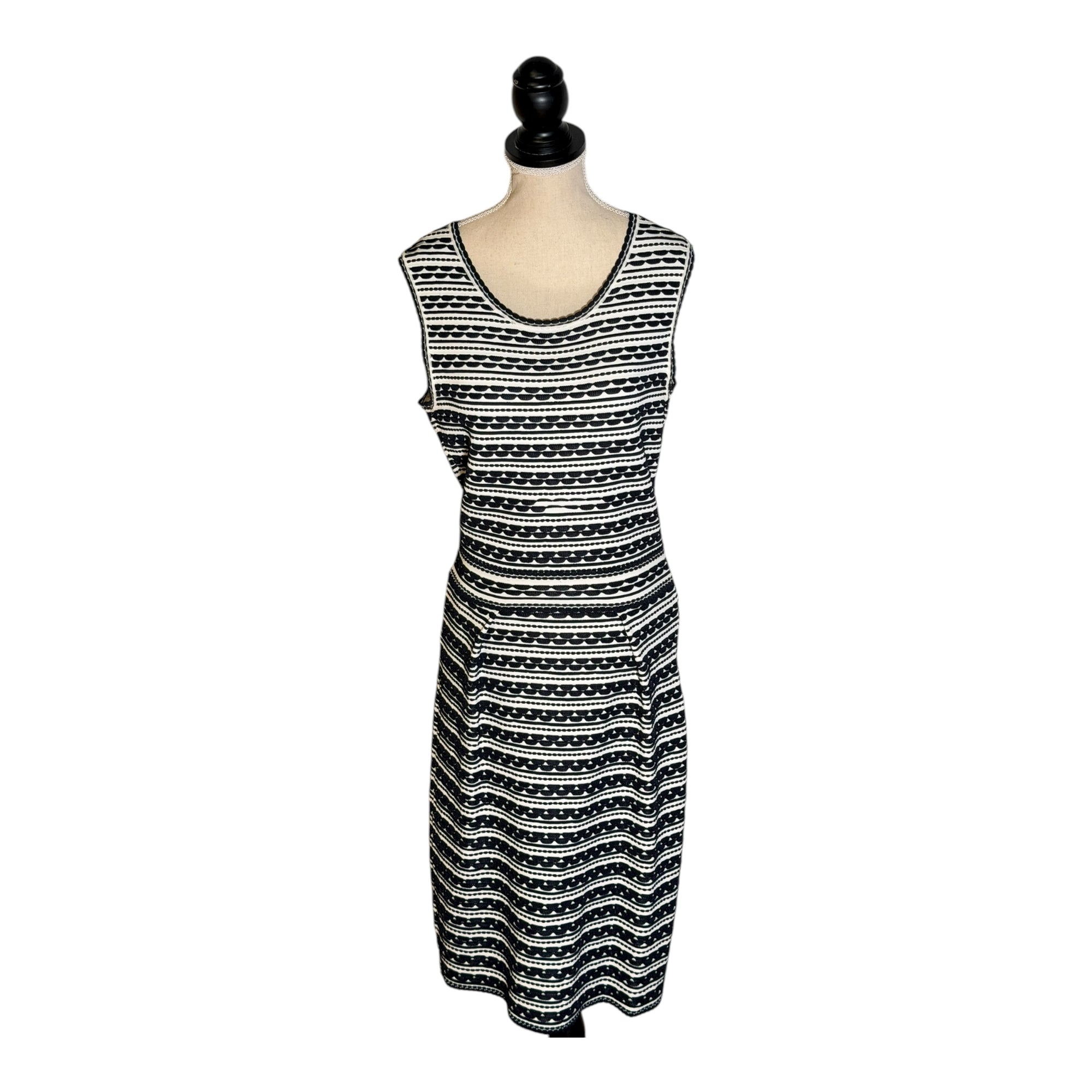 Christian Dior striped slim-fit A-line dress in viscose Style Definery Christian Dior striped slim-fit A-line dress in viscose Style Definery