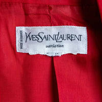 Yves Saint Laurent Einreihiger Vintage Blazer im ausgefallenen Grafikprint