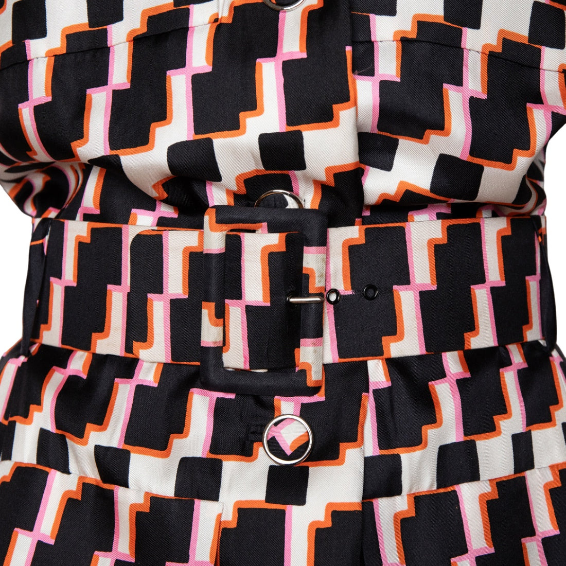Nina Ricci Vintage Set aus Bluse und Rock mit auffälligem geometrischem Print