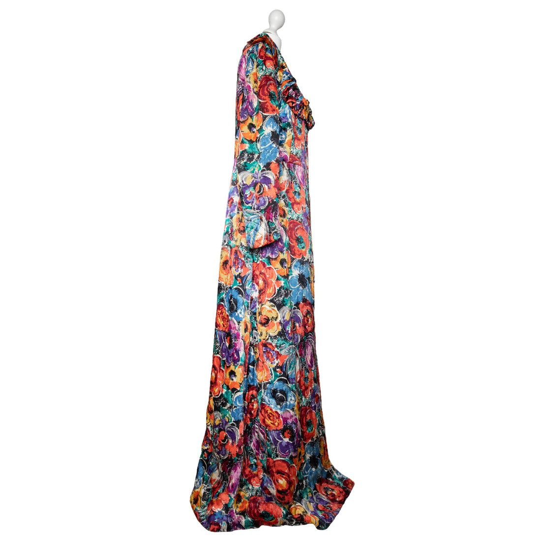 N.N. Vintage Mantel mit extravagantem floralen Allover-Print