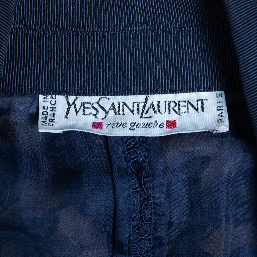 Yves Saint Laurent Ausgefallener Vintage-Blazer aus transparenter Spitze