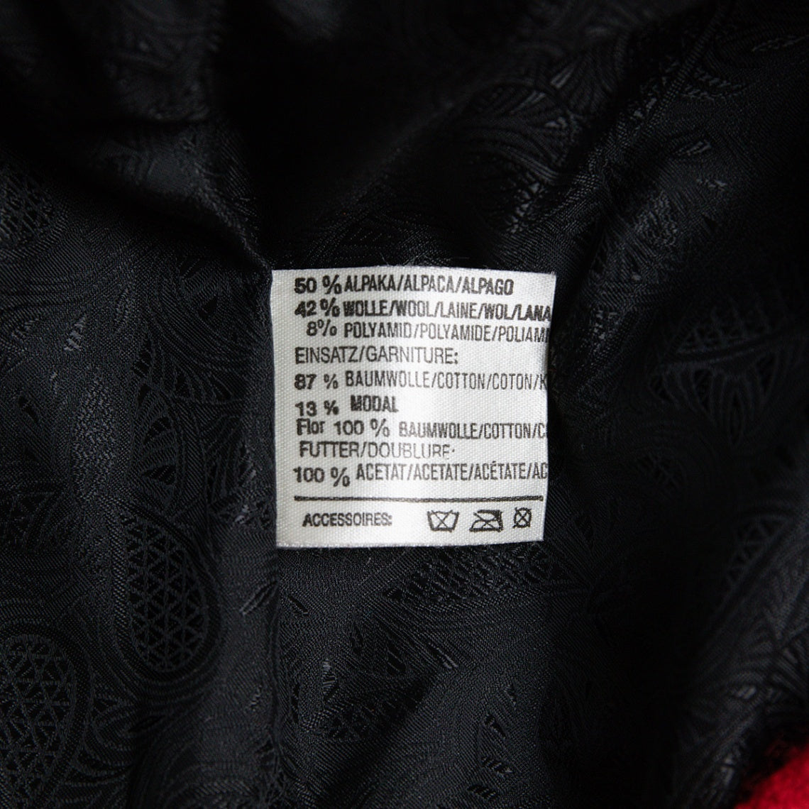 Louis Féraud Einreihiger Vintage Mantel mit breitem Kragen und Manschetten