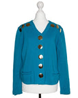 Yves Saint Laurent Rive Gauche Vintage Cardigan mit auffälligen Goldknöpfen