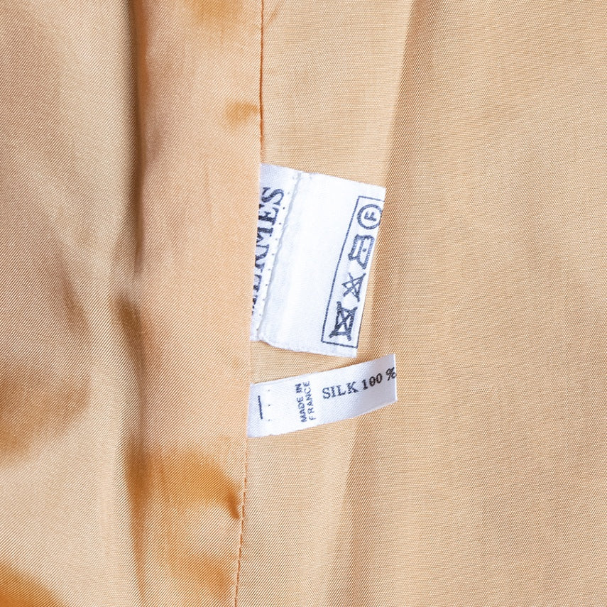 Hermès Vintage Seidenkleid mit Flechtgürtel und Signature-Print