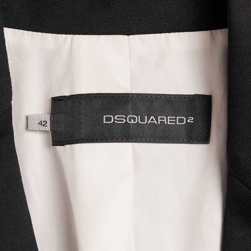 Dsquared Doppelreihiger Kurzblazer mit 7/8-Arm und aufwändigen Rückendetails