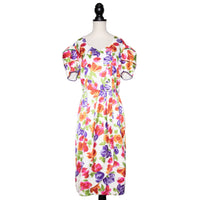 N.N. Vintage Kleid aus Seide in floralem Allover-Print