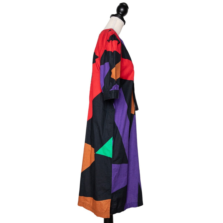 Charade Vintage Kleid mit farbigen geometrischen Mustern