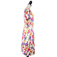 N.N. Vintage Kleid aus Seide in floralem Allover-Print