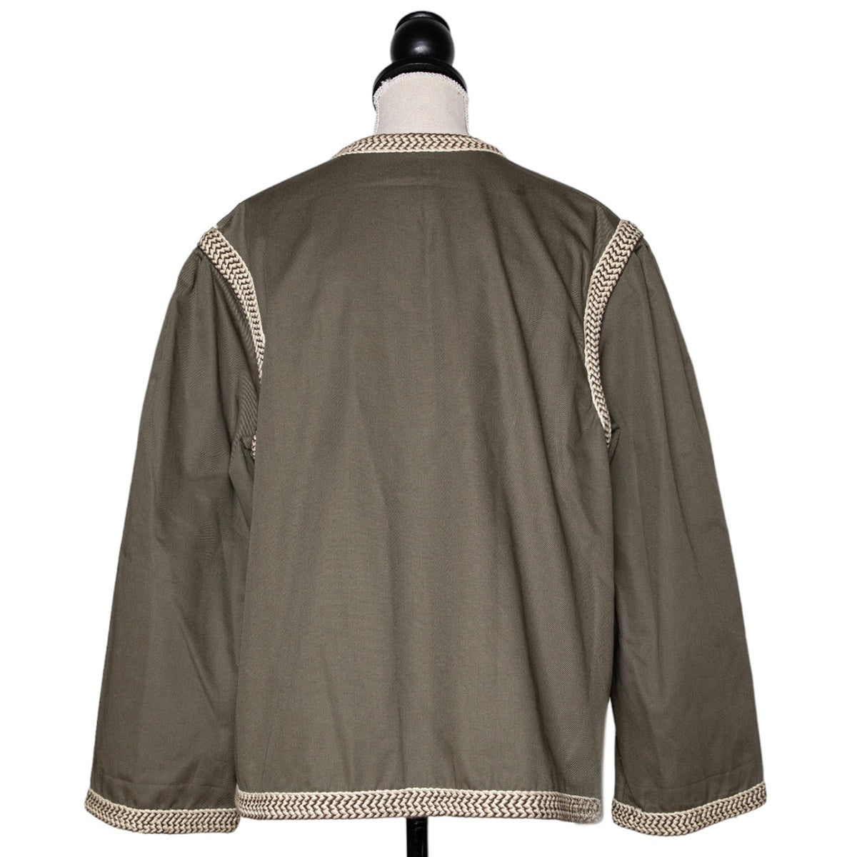 Saint Laurent Rive Gauche Vintage Kurzjacke mit einreihiger Knopfleiste und aufwändig bestickten Folklore-Details