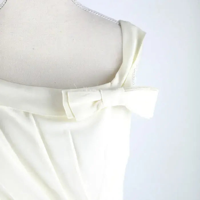 Prada Kleid aus Crêpe mit drapierter Schleife