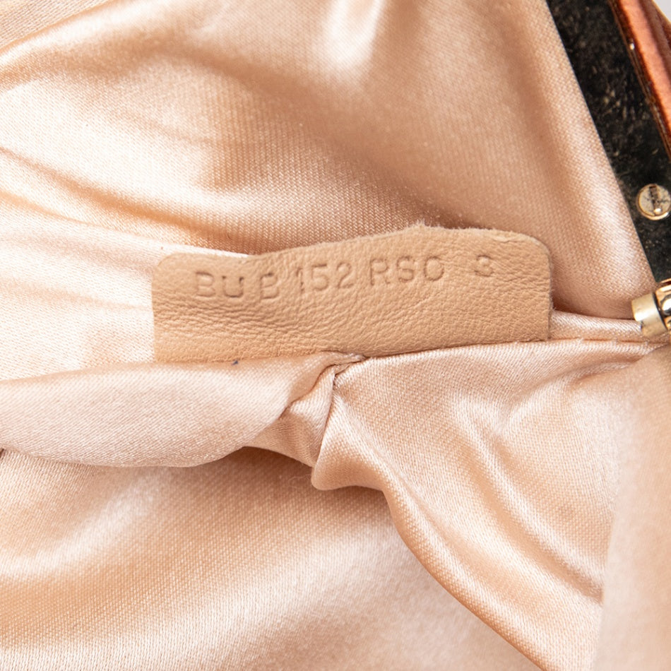 Valentino Vintage Abendtasche in Glanzoptik mit elegantem Schleifen-Verschluss aus Swarovski-Kristallen