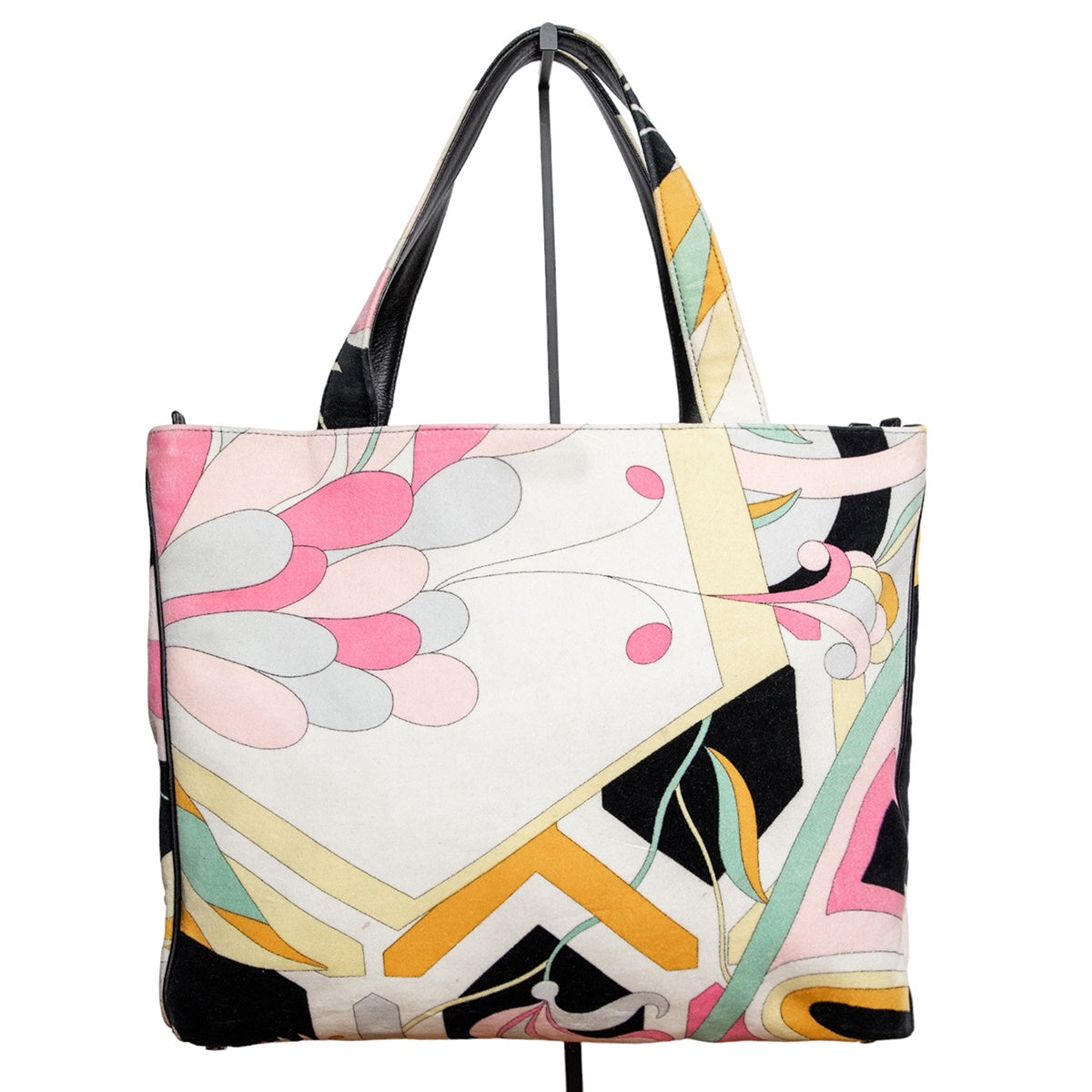 Emilio Pucci Vintage-Schultertasche mit stilvollem floralen Allover-Print