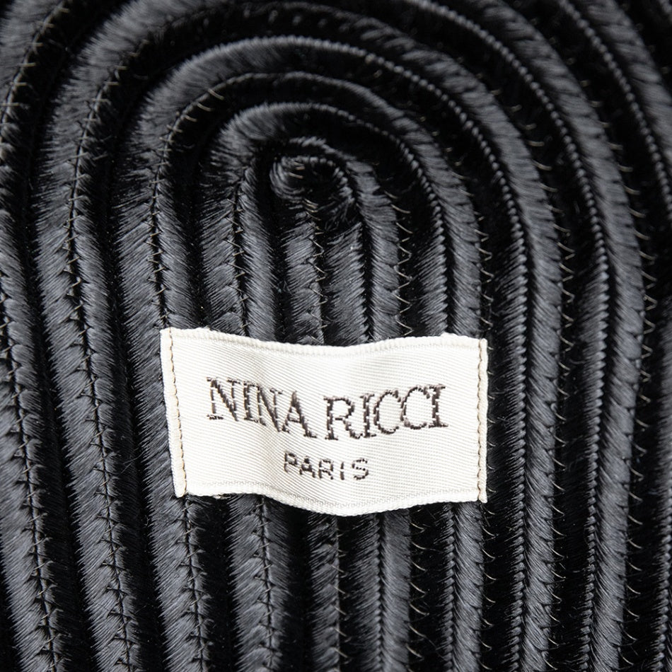 Nina Ricci Vintage Crossbody-Tasche mit aufwändiger Stoff-Prägung in Glanzoptik